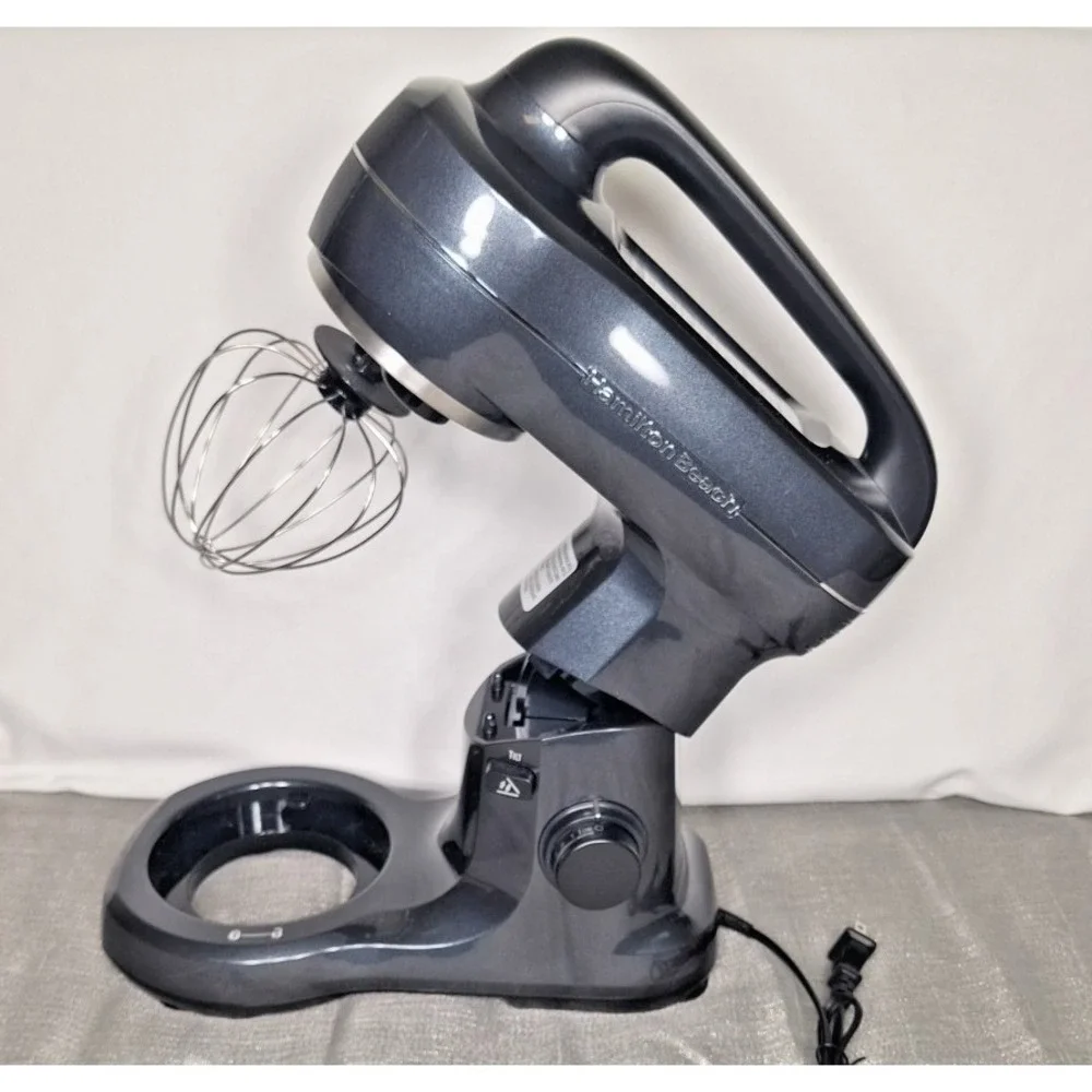 Hamilton Beach 7 Speed Stand Mixer 63394 Metallic Black Bowl and Cover‎